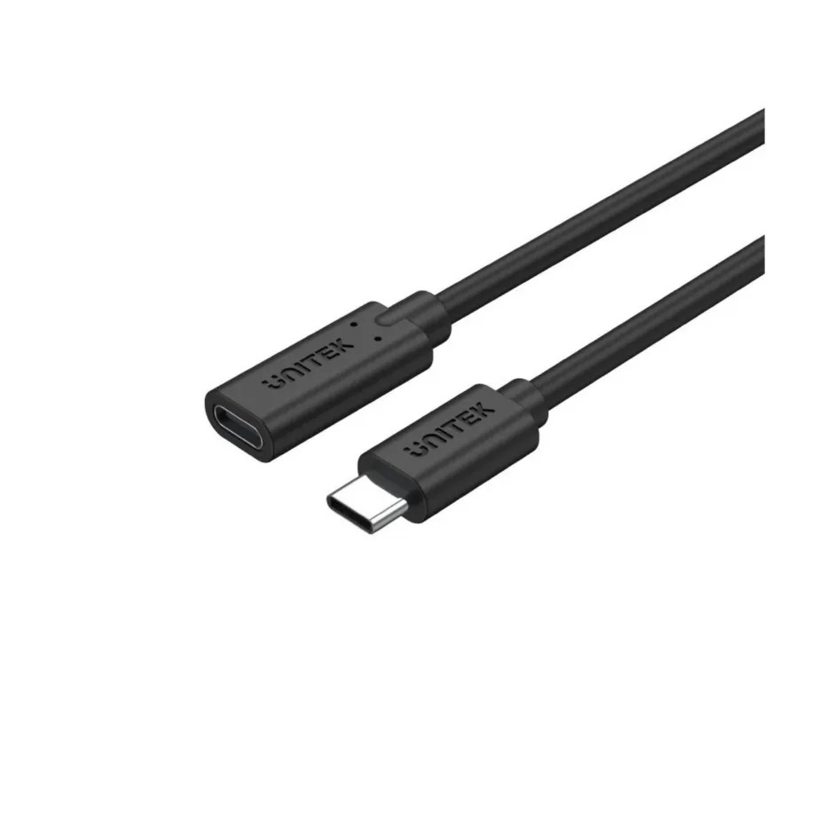 UNITEK C14086BK 0,5 m must USB-C 3.2 Gen 2 10 Gbit/s 100 W pikenduskaabel