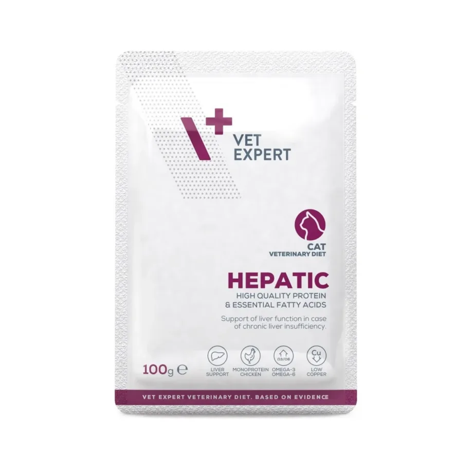 VetExpert Hepatic Chicken 100g gluteenivaba dieettoit täiskasvanud kassidele maksahaiguse korral