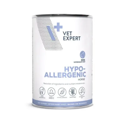 VetExpert Hypoallergenic Horse 400g monoproteiinne märgtoit allergilisele täiskasvanud koerale