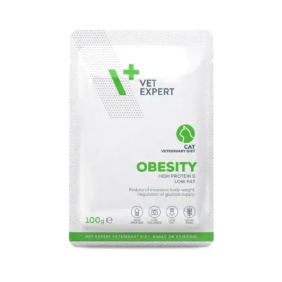 VetExpert Obesity Chicken 100g gluteenivaba dieettoit täiskasvanud kassile, ülekaalulisuse ennetamiseks