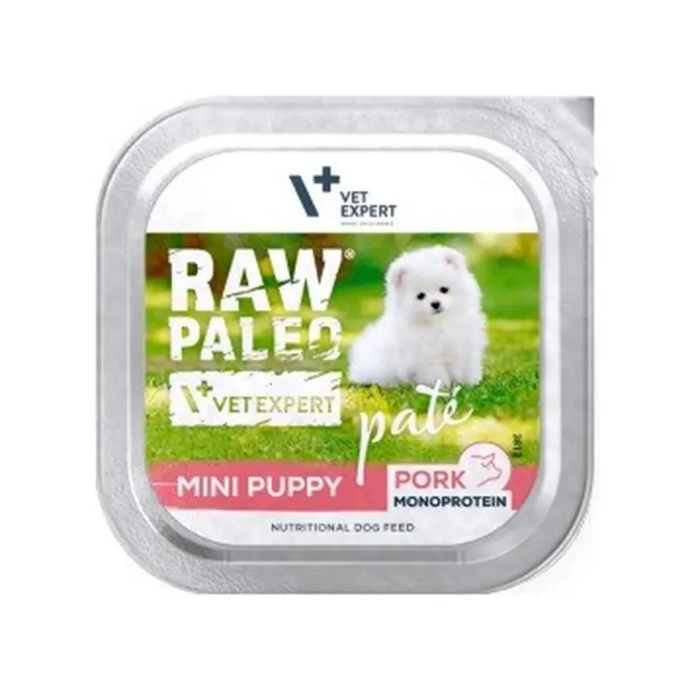 VetExpert Raw Paleo Mini Puppy 150 g sealiha märgtoit väikest tõugu kutsikatele, monoproteiinne, teravilja- ja gluteenivaba