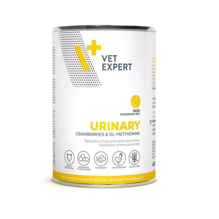 VetExpert Urinary Chicken 400 g gluteenivaba dieettoit kanaga täiskasvanud koertele struviitkivide lahustamiseks ja kuseteede kaitseks