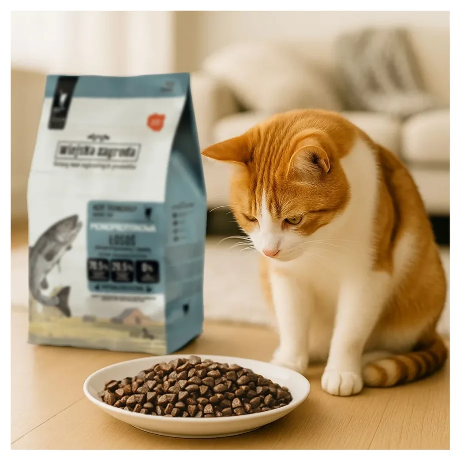 Wiejska Zagroda lõhe monoproteiin kuivtoit kassile 3 kg, gluteenivaba – 4