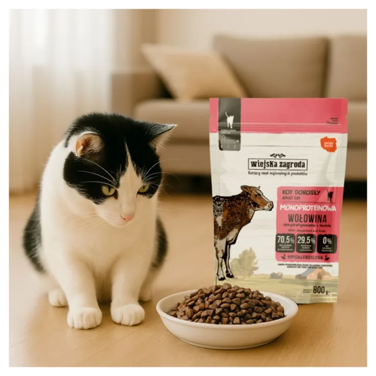 Wiejska Zagroda Monoprotein Beef 800 g gluteenivaba veiselihaga kuivtoit täiskasvanud kassile