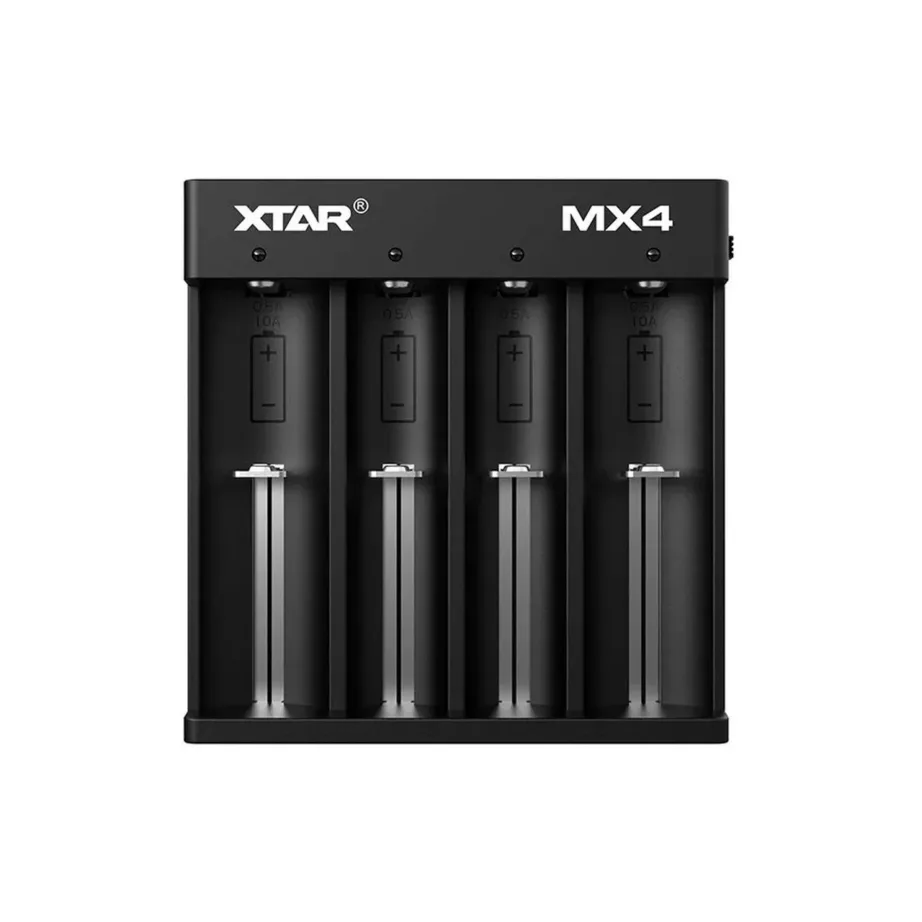 XTAR MX4 4-pesaline universaalne akulaadija Li-ion/NiMH akudele, USB-C, must – 3