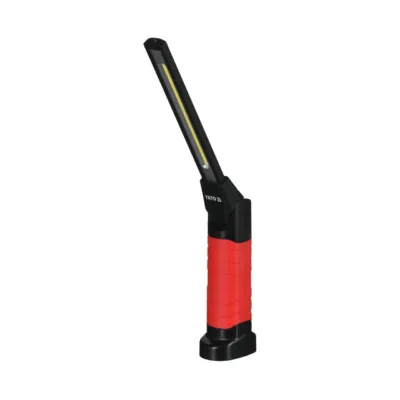 Yato YT-08518 8W must LED töövalgusti, kokkupandav alumiiniumkorpus, magnetiga, aku ja laadijaga sise- ja välistingimustesse