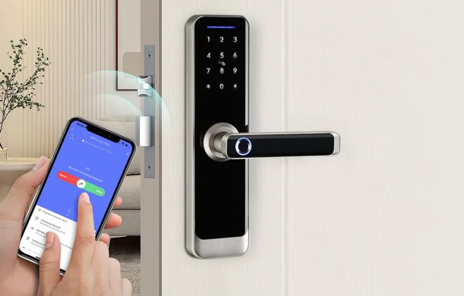 AVATTO ZSDL-A270-S-ALI-6072 ZigBee nutikas ukselukk sõrmejäljega Tuya, hõbedane, IP55, ustele 35–60 mm – 4