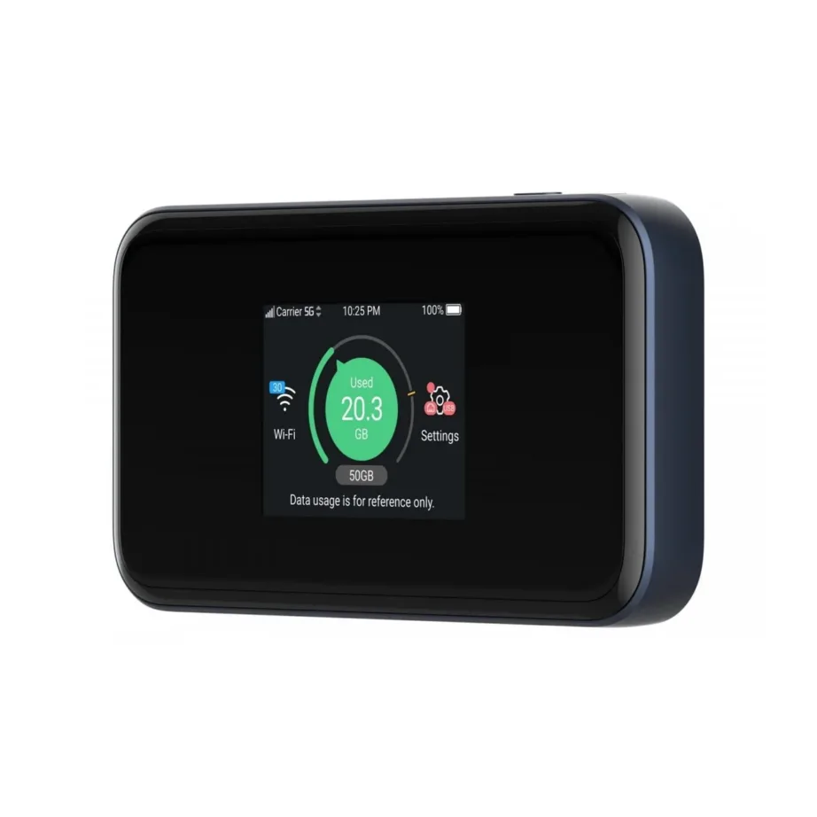 ZTE MU5001 5G WiFi6 kaasaskantav ruuter, Qualcomm SDX55, kuni 32 seadmele, aku, must