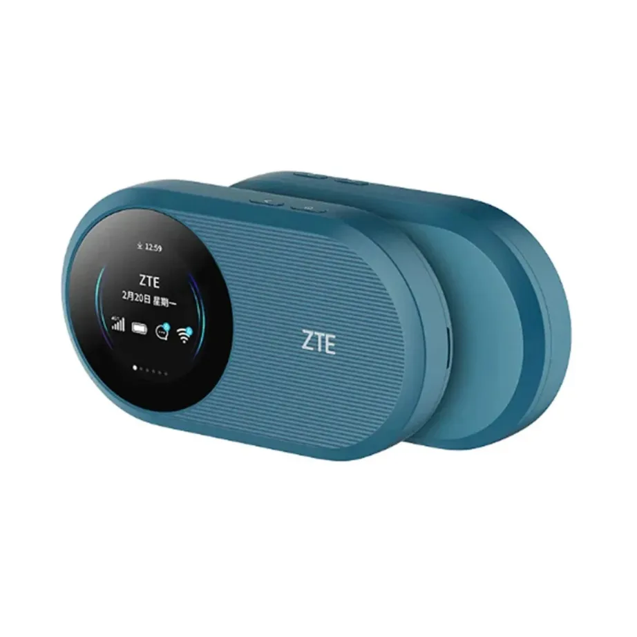 ZTE U10s Pro 4G WiFi 6 mobiilne hotspot, 3000mAh aku, kuni 32 seadmele, teal, LCD-ekraan