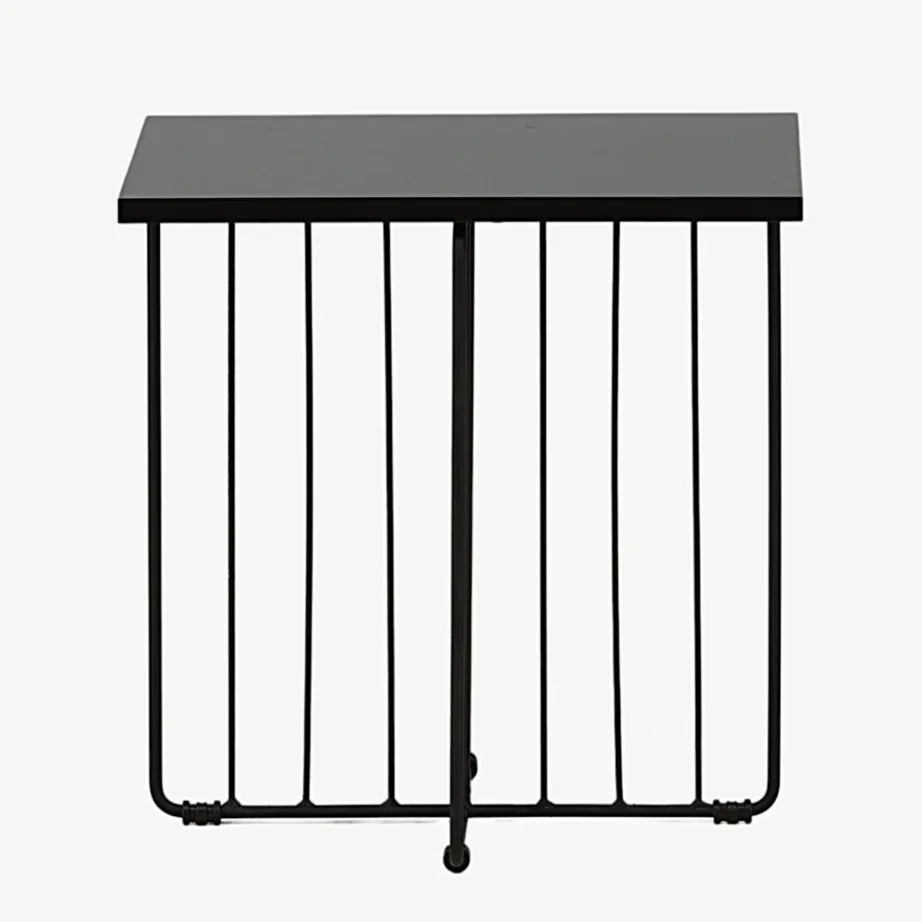 Daytoni must ruudukujuline diivanilaud (MDF, terasraam), 15009-010 – 2