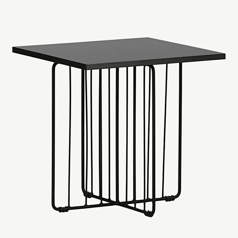 Daytoni must ruudukujuline diivanilaud (MDF, terasraam), 15009-010