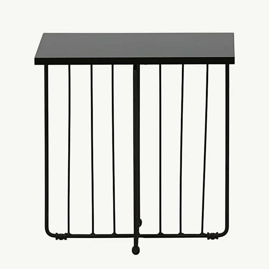 Daytoni must ruudukujuline diivanilaud (MDF, terasraam), 15009-010 – 4