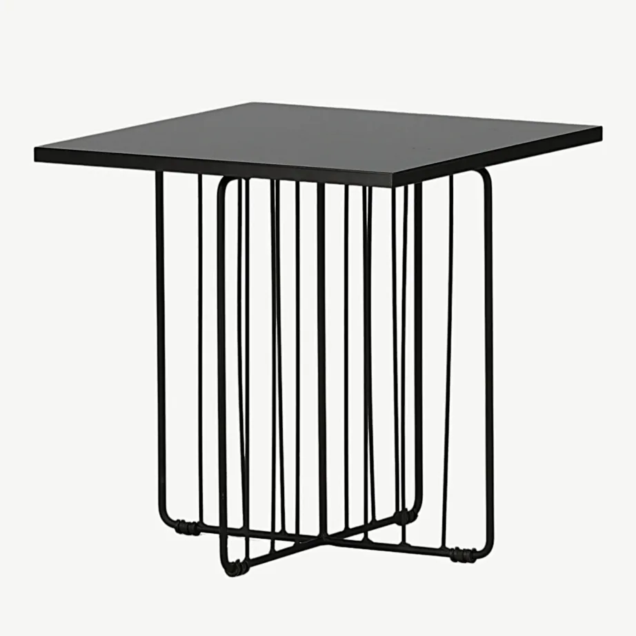 Daytoni must ruudukujuline diivanilaud (MDF, terasraam), 15009-010 – 5