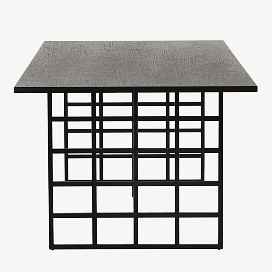 Ystad söögilaud (must tammespooniga, metallraam, 220×100 cm), 15017-888 – 7