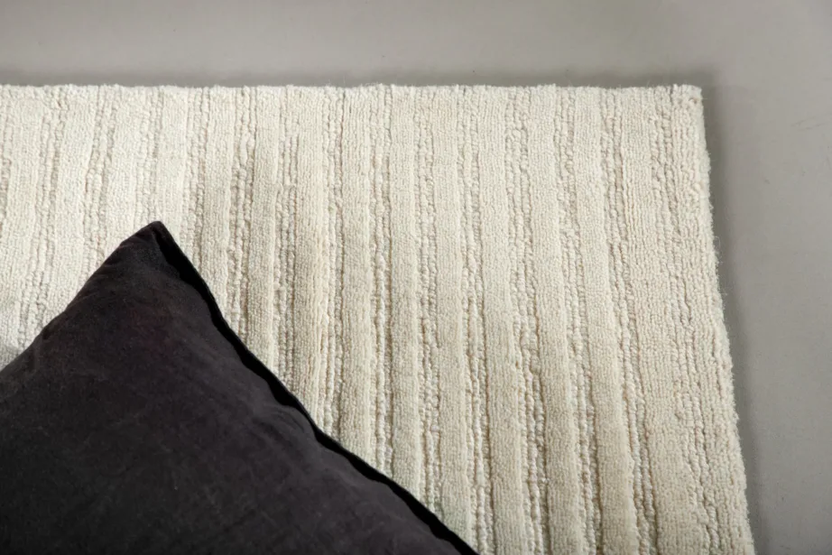 Valge soonmustriline villavaip Milton, 200×70 cm, 15988-101 – 8