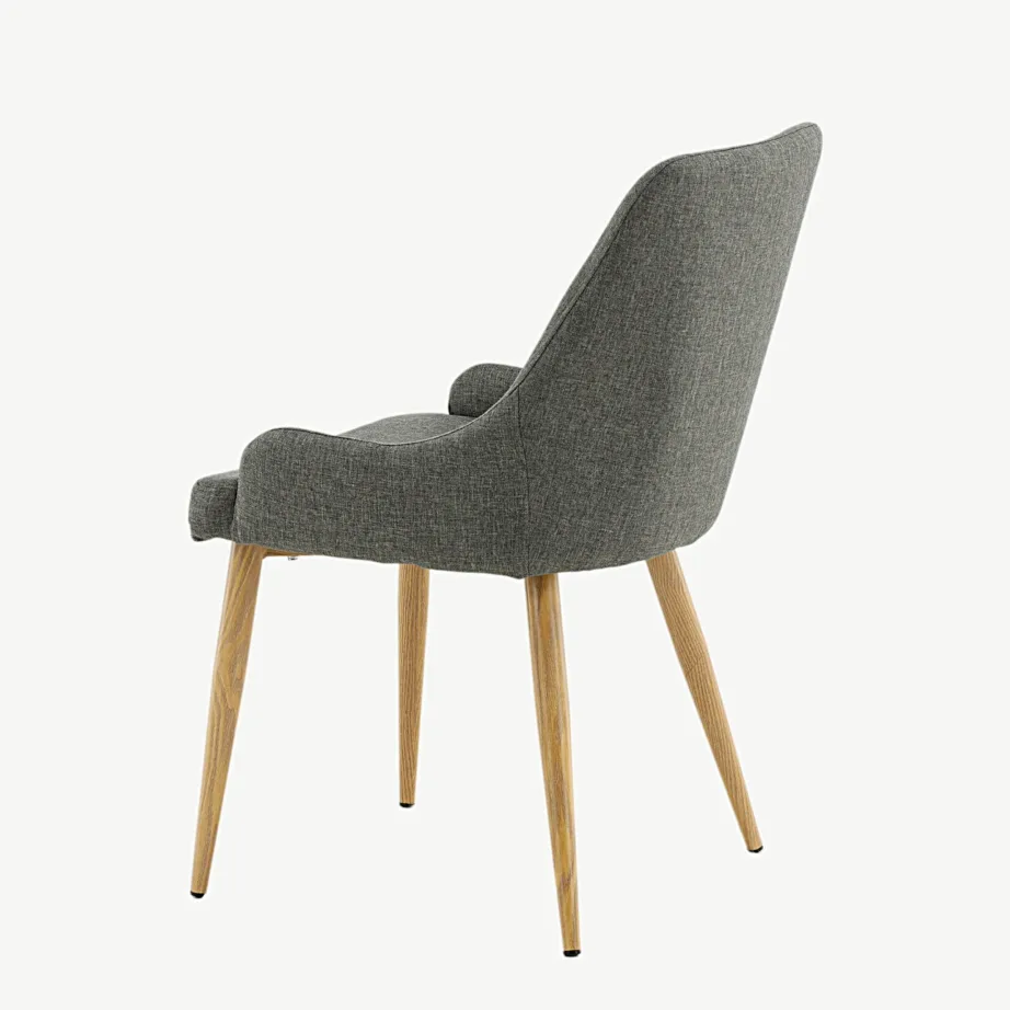 Plaza tumehall polsterdatud söögitool tammepuuvärvi jalgadega, 17700-450 – 5