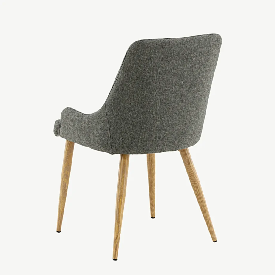 Plaza tumehall polsterdatud söögitool tammepuuvärvi jalgadega, 17700-450 – 6