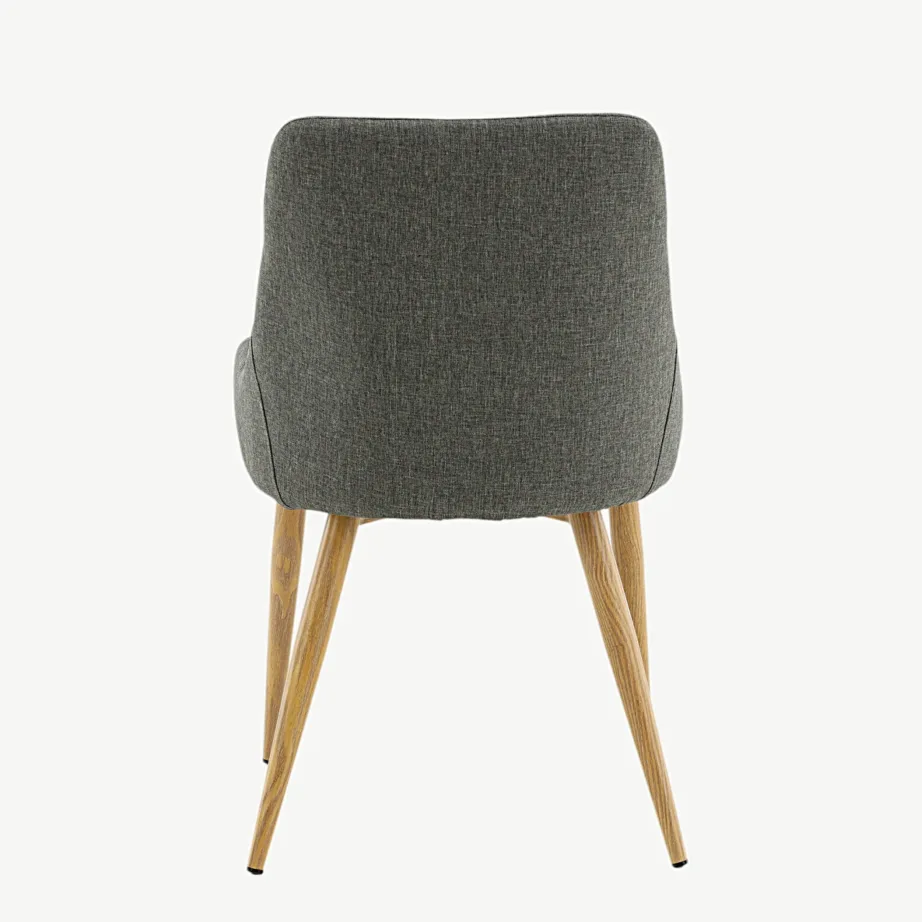 Plaza tumehall polsterdatud söögitool tammepuuvärvi jalgadega, 17700-450 – 7