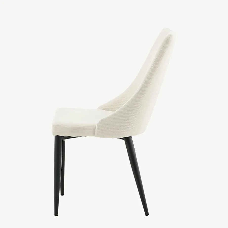 Beež bukleepolstriga söögitool Leone, mustad metalljalad, 17701-890 – 4