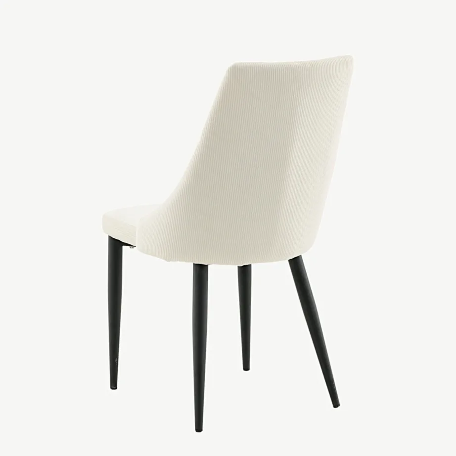 Beež bukleepolstriga söögitool Leone, mustad metalljalad, 17701-890 – 6