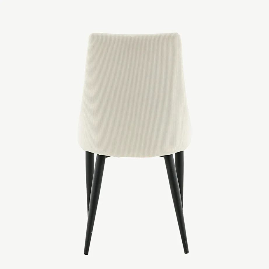 Beež bukleepolstriga söögitool Leone, mustad metalljalad, 17701-890 – 7