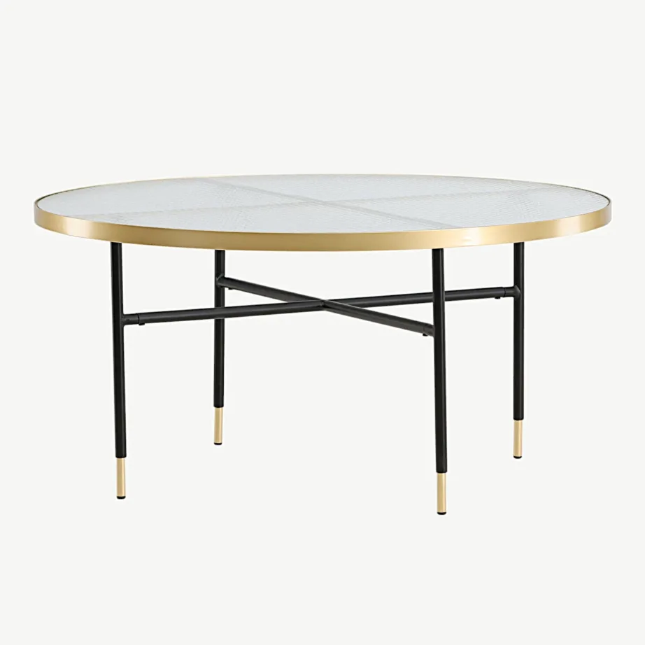 Ümmargune messingraamiga klaasdiivanilaud Bubbles (ø98 cm), 18039-660 – 3