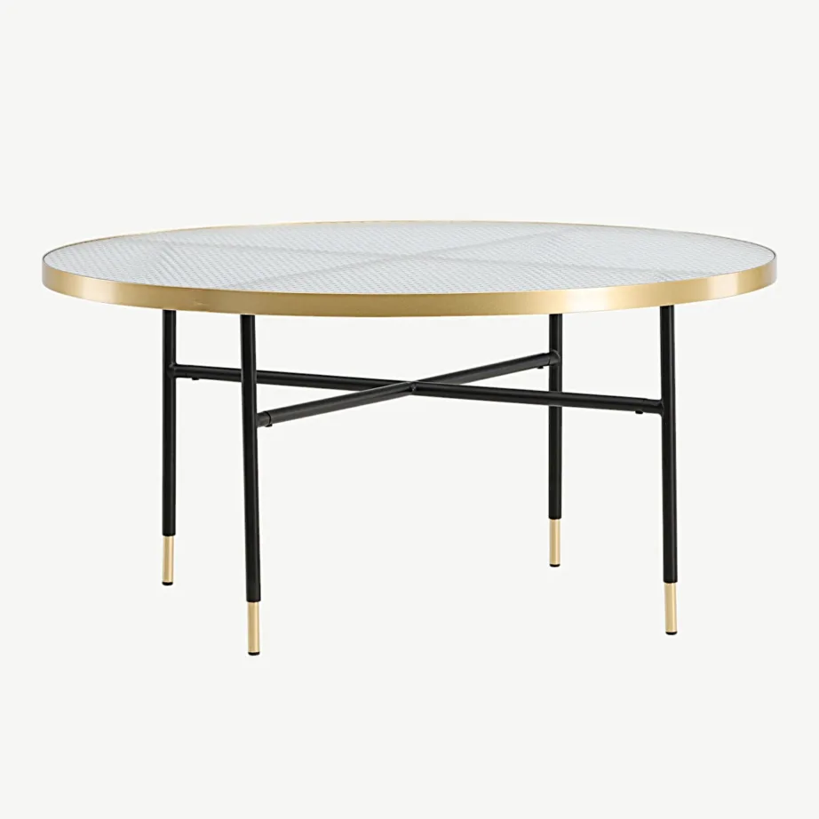 Ümmargune messingraamiga klaasdiivanilaud Bubbles (ø98 cm), 18039-660 – 5