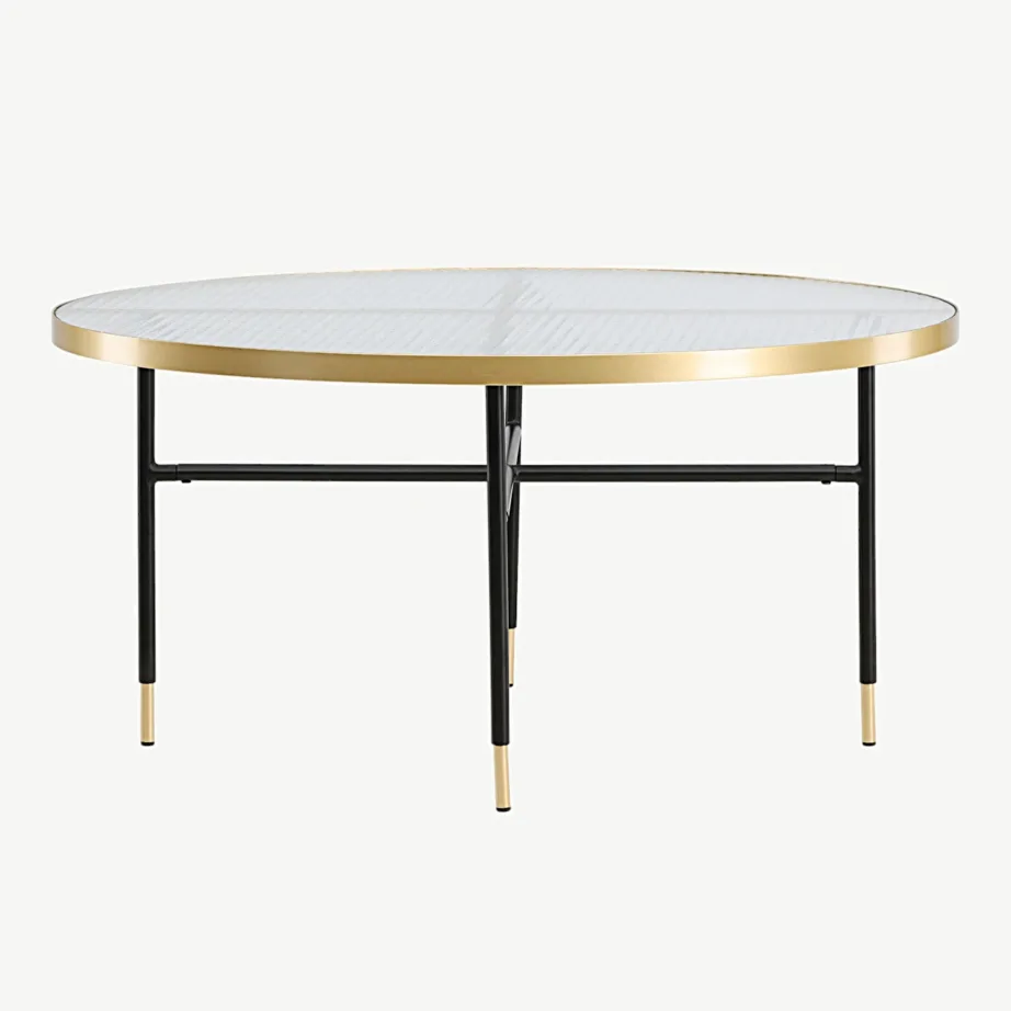 Ümmargune messingraamiga klaasdiivanilaud Bubbles (ø98 cm), 18039-660 – 7