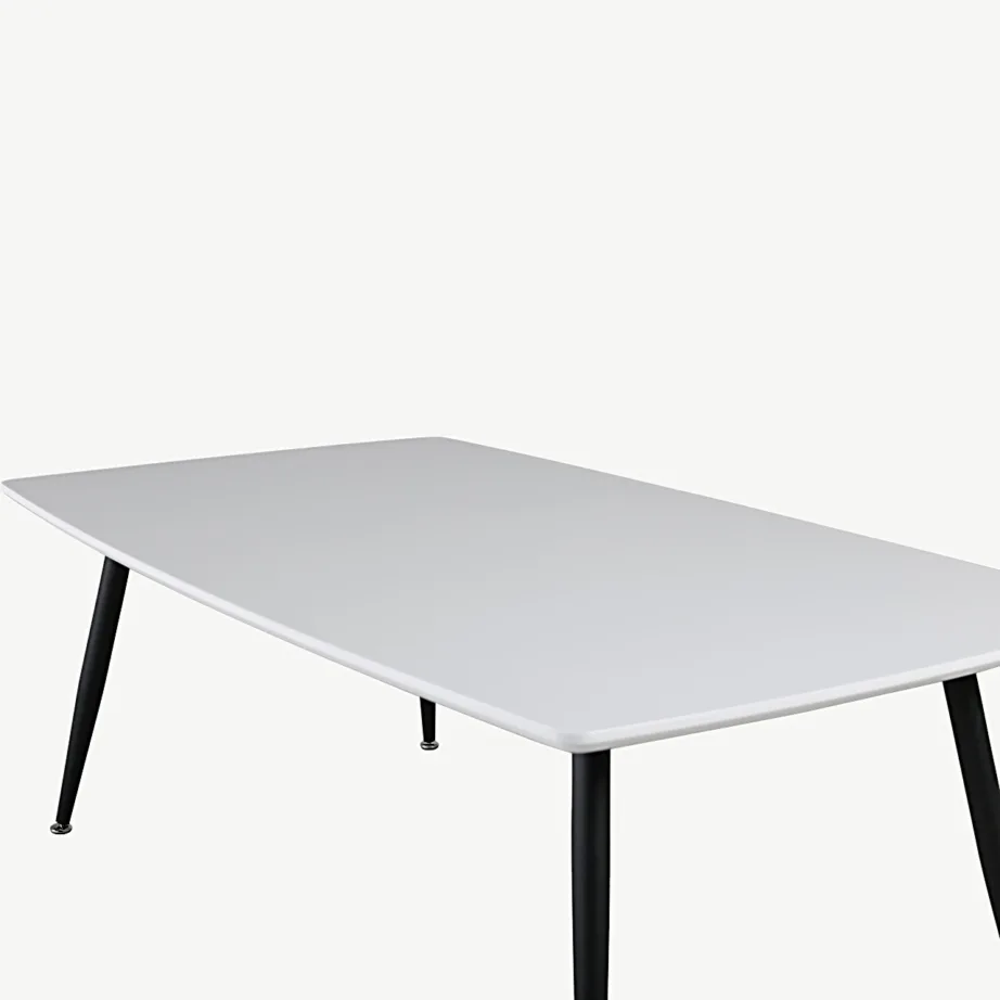 Plaza valge diivanilaud mustade jalgadega, 120×70 cm, 27960-468 – 3