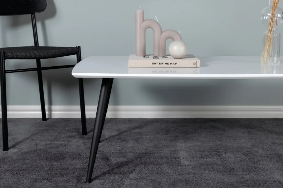 Plaza valge diivanilaud mustade jalgadega, 120×70 cm, 27960-468 – 5