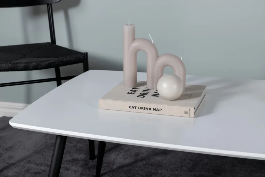 Plaza valge diivanilaud mustade jalgadega, 120×70 cm, 27960-468 – 7