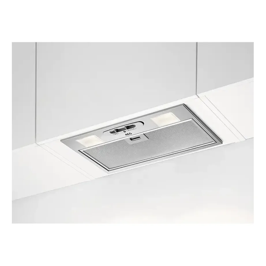 Integreeritav õhupuhasti LED-valgustusega AEG DGB3523S, 55 cm, duct out, roostevaba teras hall, õhuvool 145–330 m3/h, müra 45–63 dB, mehaaniline liugurjuhtimine – 2