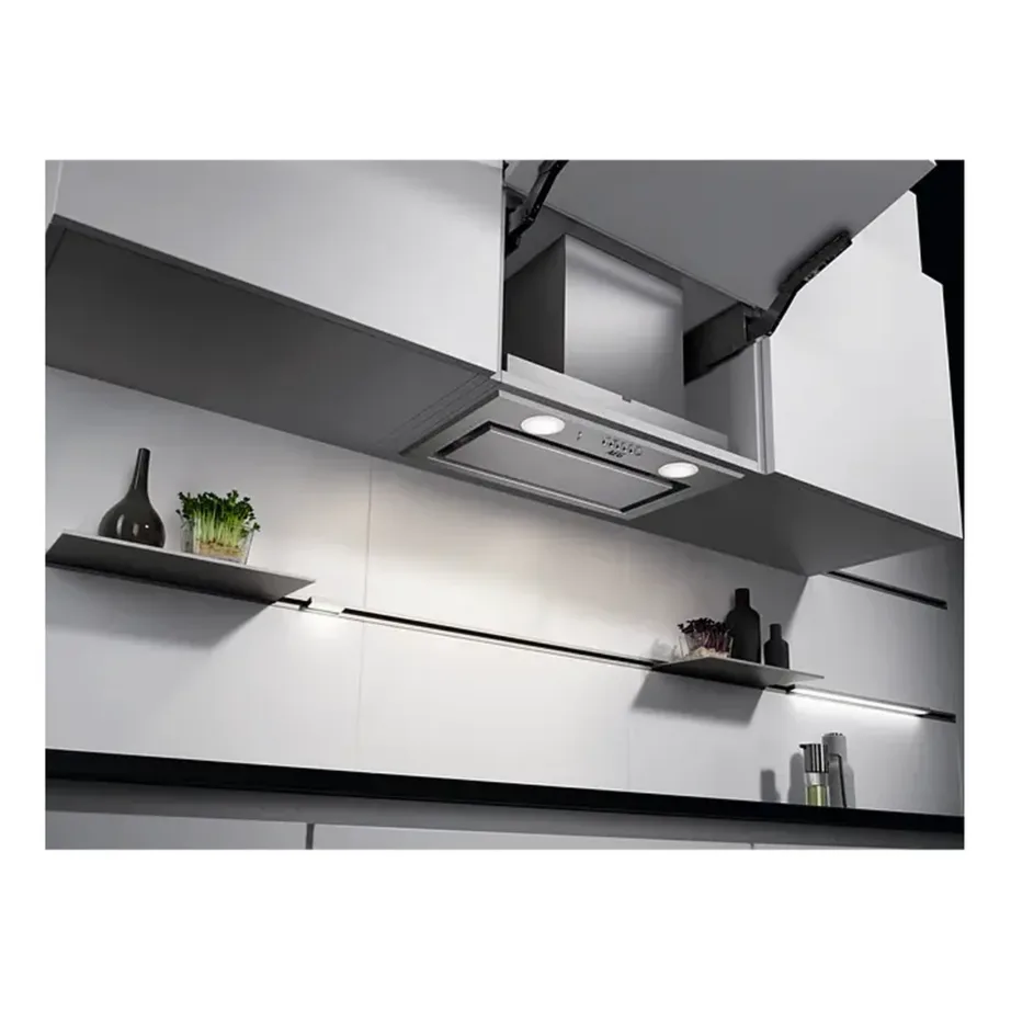 Integreeritav õhupuhasti Hob2Hood ja LED-valgustusega AEG DGE5661HM, 50 cm, kuni 700 m³/h, A energiaklass, roostevaba teras, hall, 150 mm väljatõmme – 13