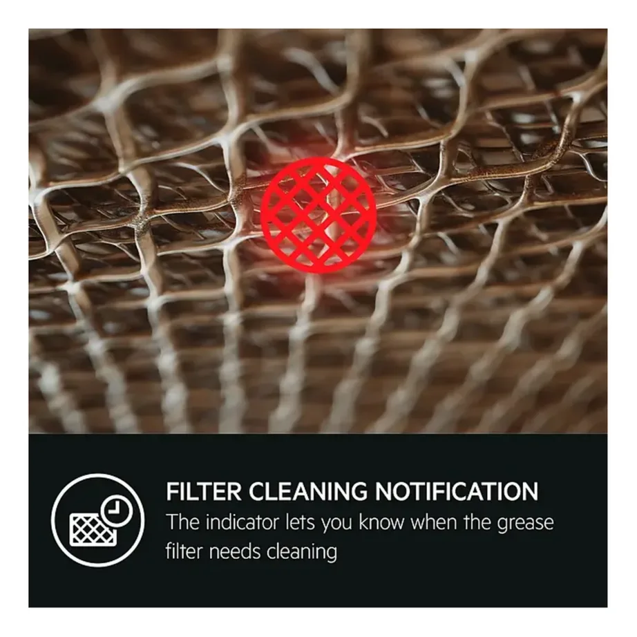 Integreeritav õhupuhasti Hob2Hood ja LED-valgustusega AEG DGE5661HM, 50 cm, kuni 700 m³/h, A energiaklass, roostevaba teras, hall, 150 mm väljatõmme – 6