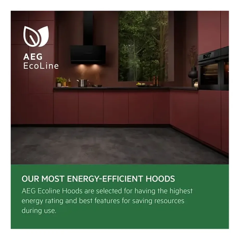 Integreeritav õhupuhasti Hob2Hood ja LED-valgustusega AEG DGE5661HM, 50 cm, kuni 700 m³/h, A energiaklass, roostevaba teras, hall, 150 mm väljatõmme – 9