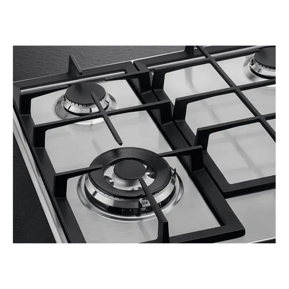 60 cm gaasipliidiplaat StepPower juhtimisega AEG HGB64420SM, 4 põletit, wok-põleti, SpeedBurners, malmist pannitoed, roostevaba teras – 3