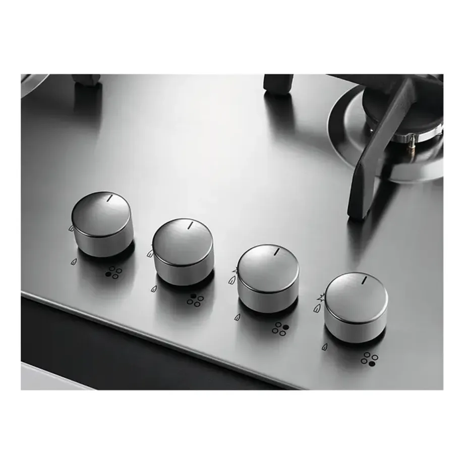 60 cm gaasipliidiplaat StepPower juhtimisega AEG HGB64420SM, 4 põletit, wok-põleti, SpeedBurners, malmist pannitoed, roostevaba teras – 6