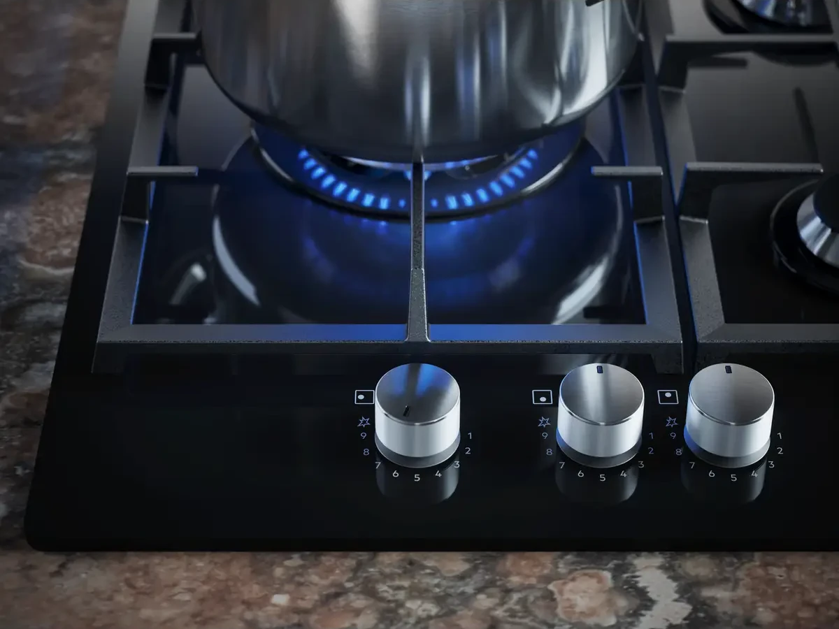 AEG HGB64420SM gaasipliidiplaat StepPower täpse võimsusastmete juhtimisega