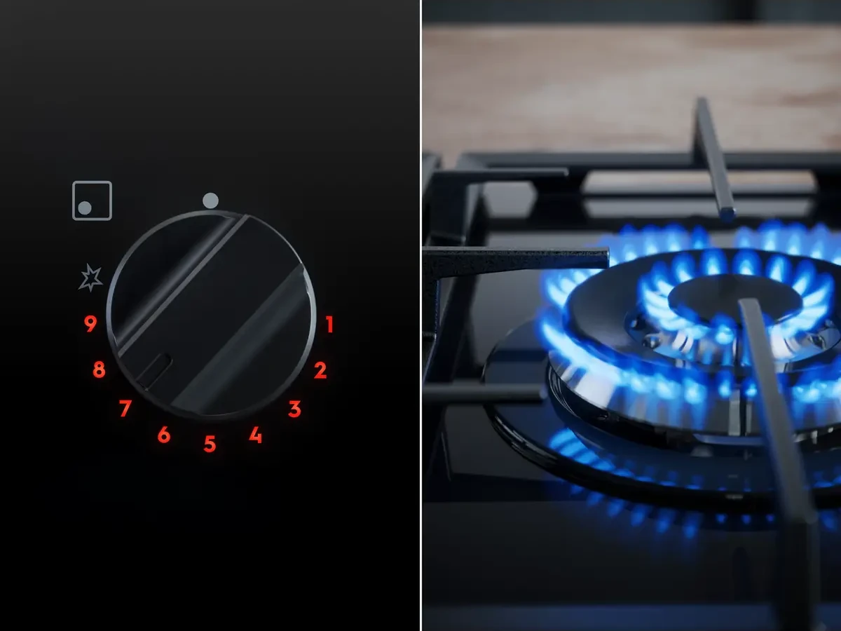 StepPower juhtimine AEG gaasipliidiplaadil täpseks kuumuse reguleerimiseks