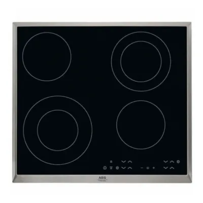 Klaaskeraamiline elektripliidiplaat 60 cm AEG HK634021XB, 4 keeduala, puutetundlik juhtimine, laiendatavad tsoonid,