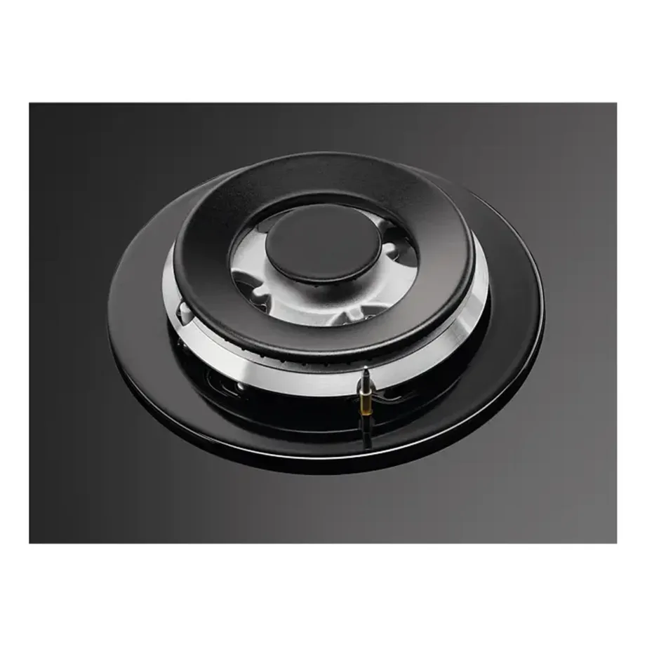 60 cm gaasipliidiplaat StepPower juhtimisega AEG HKB64420NB, karastatud klaas, 4 keeduala, wok-põleti, malmist pannitoed, must – 6
