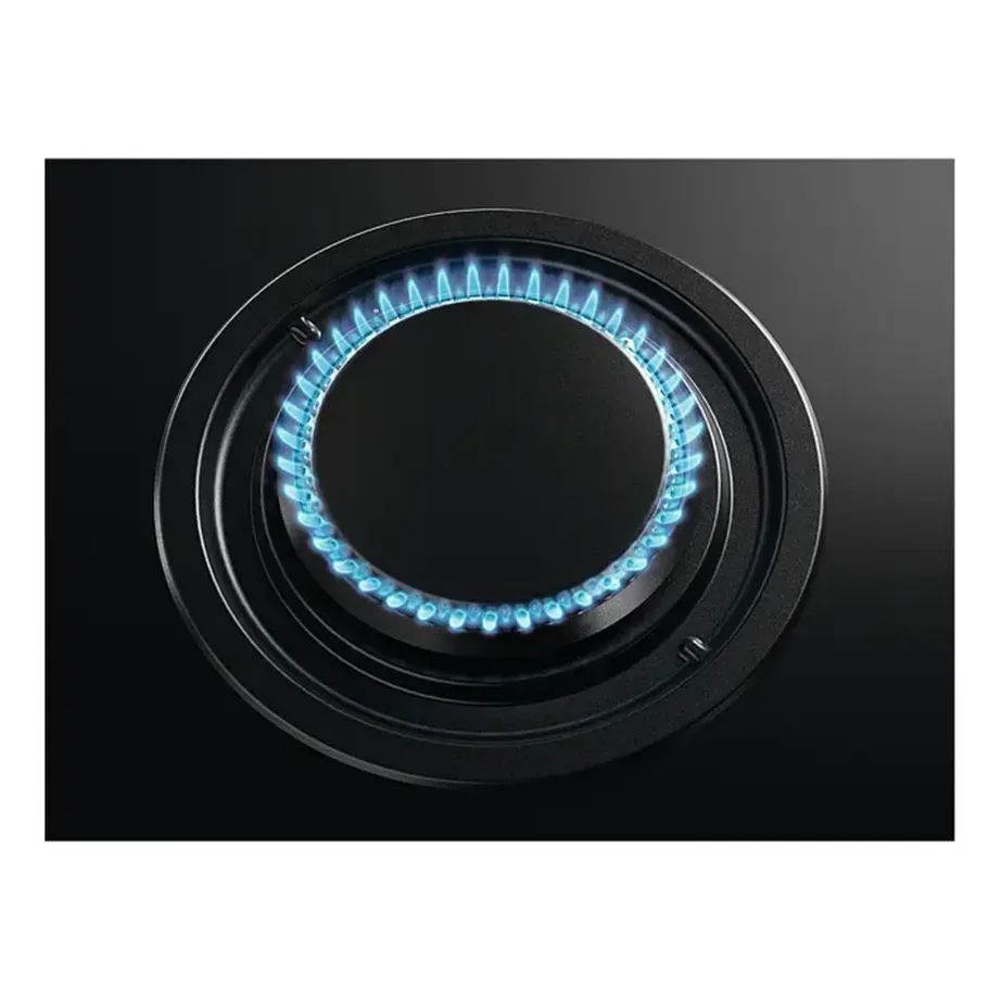 60 cm gaasipliidiplaat LED-näidikutega AEG HKB64453NB, 4 keeduala, karastatud must klaas, malmist pannitoed, StepPower, Hob2Hood, taimer, leegiandur, LPG düüsid, 8600 W – 4