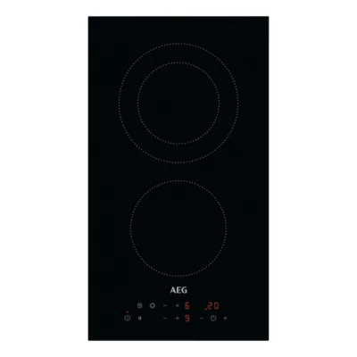 Integreeritav klaaskeraamiline elektripliidiplaat 2 keedualaga AEG HRB32310CB, 30 cm, puutetundlik juhtimine, taimer,