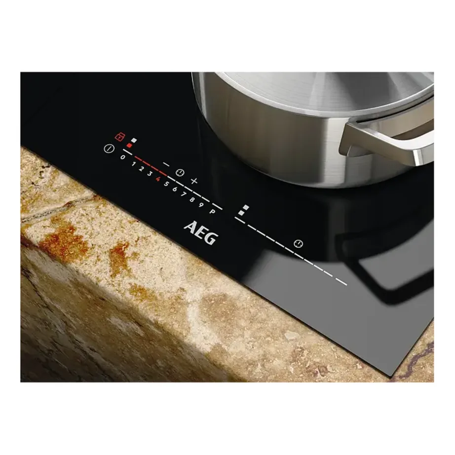 Kahe tsooniga induktsioonpliidiplaat Bridge-funktsiooniga AEG IKE42640KB, 40 cm, 3700 W, vitrokeramika, puudutusliugur, taimer, paus, lapselukk, must – 4