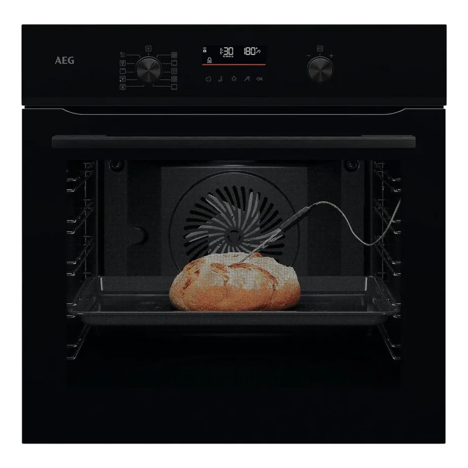 Integreeritav aurufunktsiooniga ahi AEG NBA5P531AB, 71 l, SteamBake, Pyroluxe isepuhastus, Wi-Fi, lihatermomeeter, 18 funktsiooni, 45 automaatprogrammi, A+, must