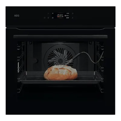 Integreeritav pürolüüsi ja Wi-Fi-ga elektriahi AEG NBE7P631AB, 71 l, A++, 60 cm, must klaas, TFT puuteekraan, 16