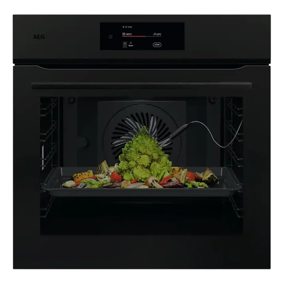 Integreeritav pürolüütilise puhastusega elektriahi Wi-Fi ja AI-ga AEG NBE7P731AT, 71 l, A++, must matt, 60 cm, puutetundlik tekstiekraan, toidutermomeeter – 2