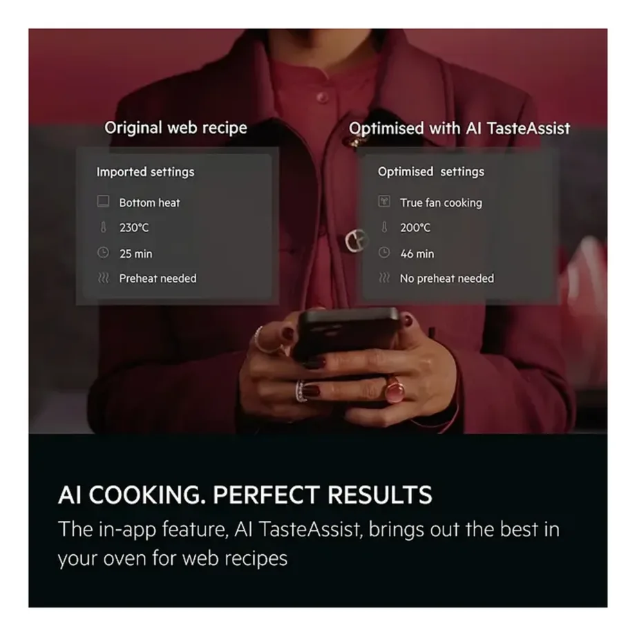 Integreeritav pürolüütilise puhastusega elektriahi Wi-Fi ja AI-ga AEG NBE7P731AT, 71 l, A++, must matt, 60 cm, puutetundlik tekstiekraan, toidutermomeeter – 3