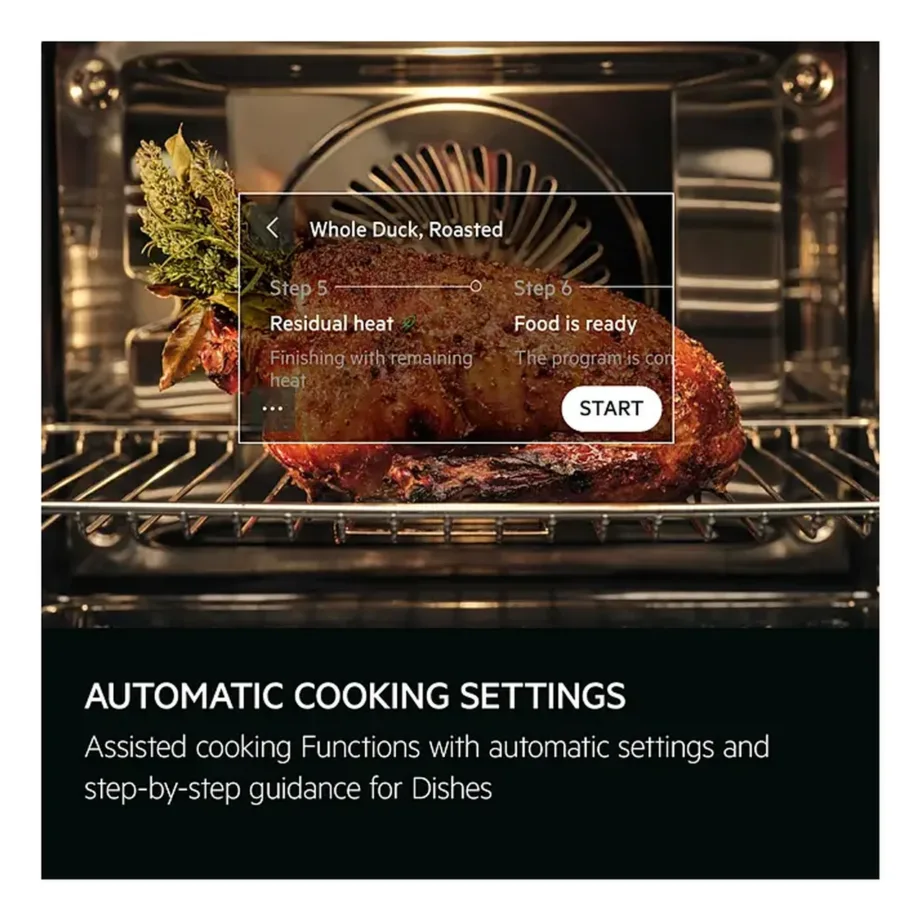Integreeritav pürolüütilise puhastusega elektriahi Wi-Fi ja AI-ga AEG NBE7P731AT, 71 l, A++, must matt, 60 cm, puutetundlik tekstiekraan, toidutermomeeter – 7