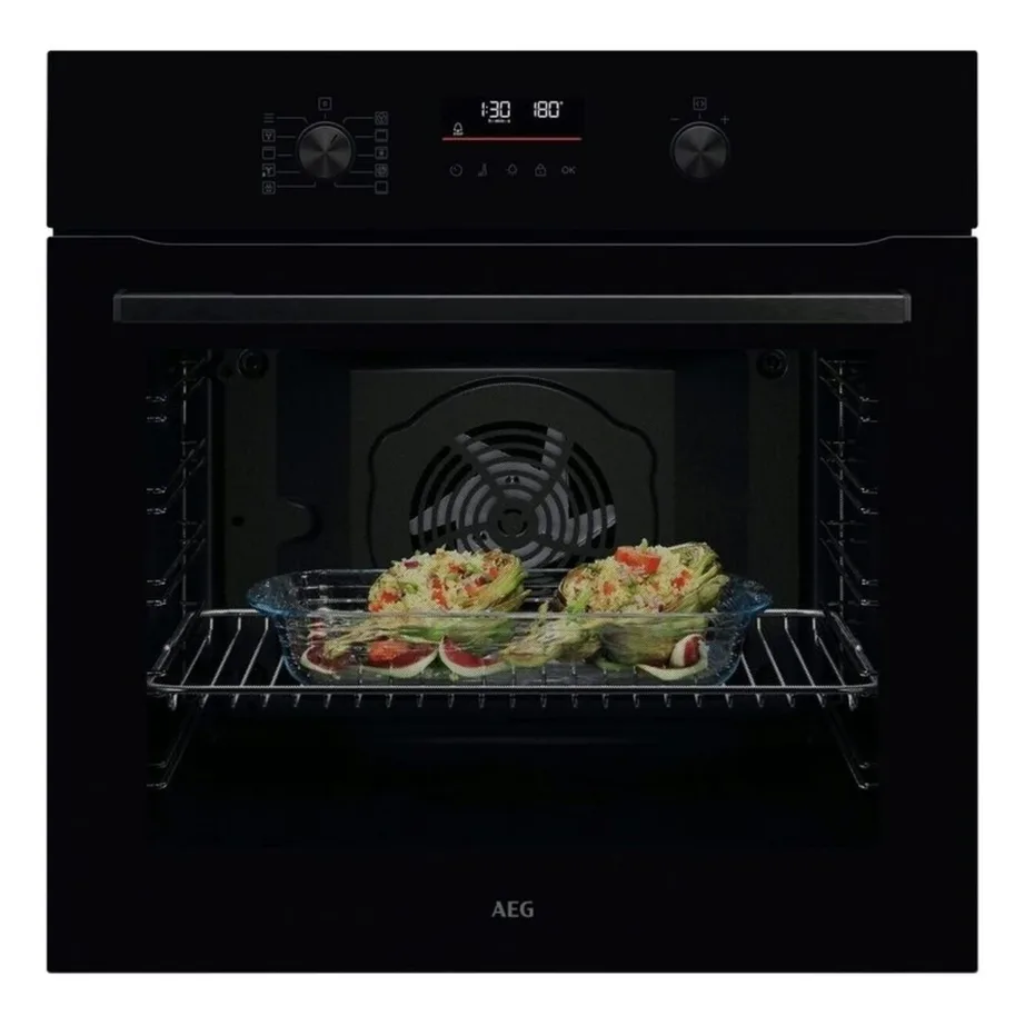 Pürolüütiline integreeritav elektriahi AEG NBU5P41SK, 72 l, SurroundCook, A++, 60 cm, must klaaspaneel, LED ekraan, 45 automaatprogrammi